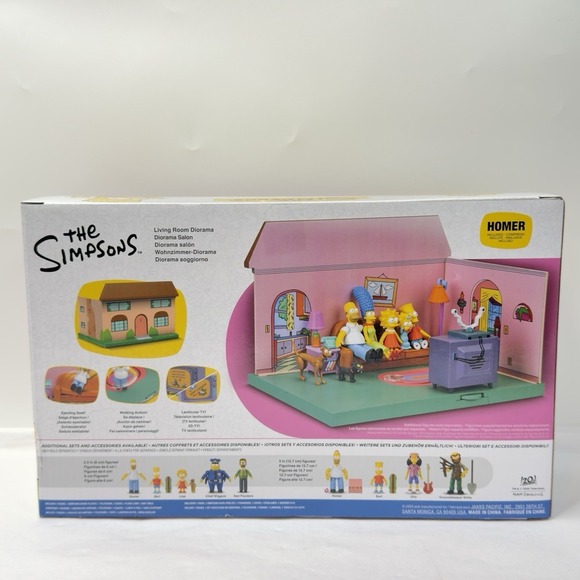 THE SIMPSONS Living Room Diorama House Playset inc Homer Figure by JAKKS Pacific - Picture 3 of 8